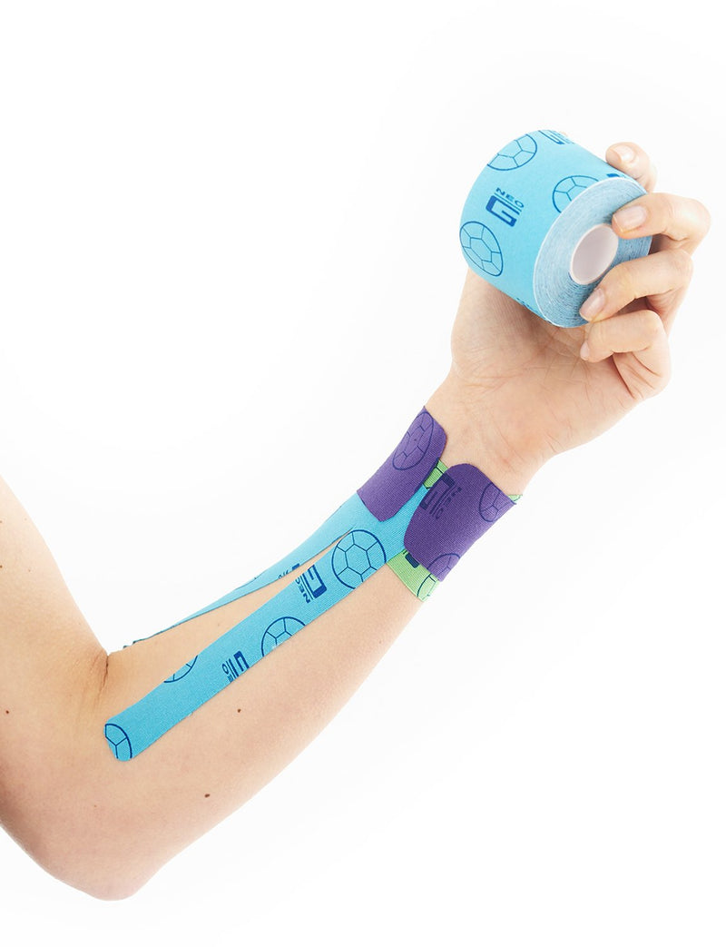 Neo G Kinesiology Tape – Breathable Elastic Therapeutic Sports Tape for Pain Relief, Knee, Shoulder, Ankle, Epicondylitis, Injury Recovery - Water Resistant – Class 1 Medical Grade – Unisex – Blue - NewNest Australia