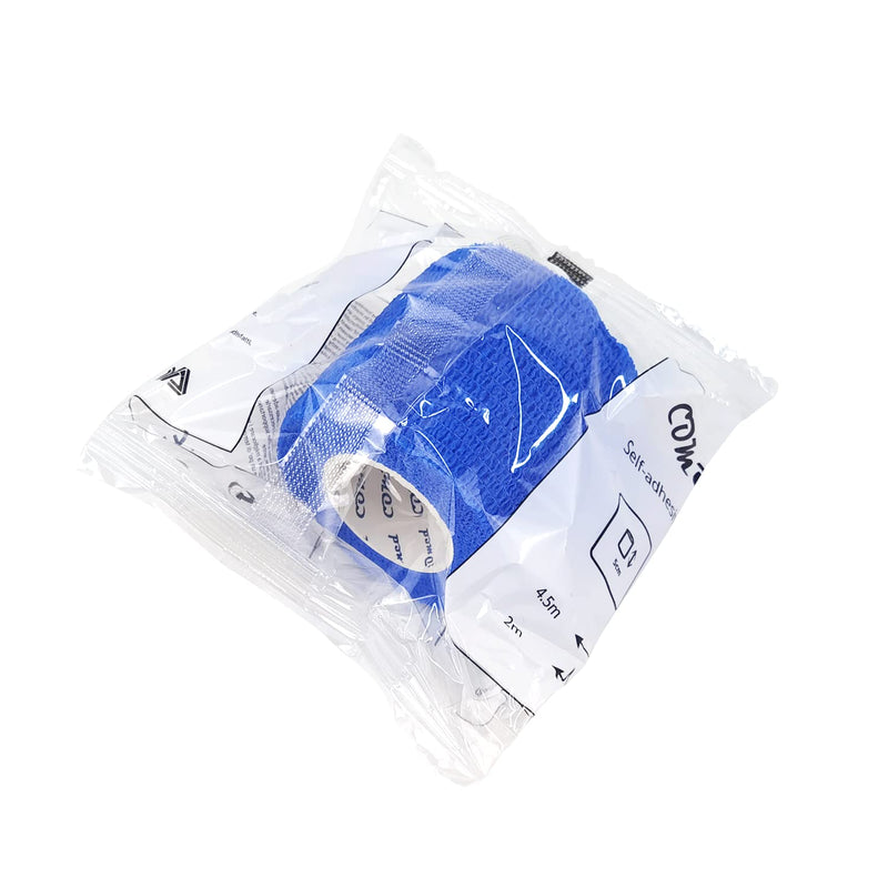 COMOmed self-adhesive bandage elastic bandage wrist bandage plaster roll dog bandages animal bandages blue 5 cm x 6 volumes 6 pieces (pack of 1) - NewNest Australia