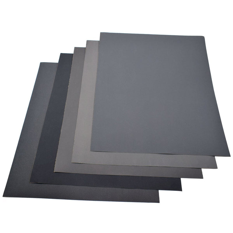 1 x Grit 800 1000 1200 1500 2000 Sandpaper Dry/Wet 9 x 11 Inch Abrasive Sand Paper Pack of 5 - NewNest Australia
