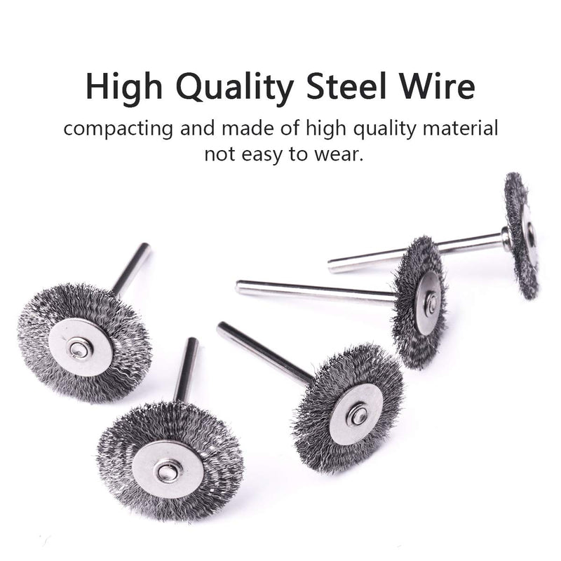 ATOPLEE Wire Wheel Brush,20pcs 1 inch/25 mm Shank Cup Wheel Brush for Grinder Polisher Rotary Tools - NewNest Australia