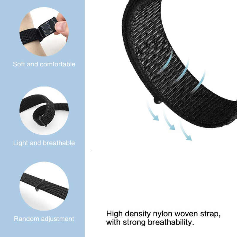 C2D JOY Compatible with Garmin Forerunner 35 Watch Band Replacement (Adapter, Screws and Screwdriver) Sport Mesh Strap Nylon Weave Garmin 35 Running Watch Accessories Watchband - 10#, S/5.0-7.0 in. (10#) Dark Black Small (Fits 5.0"-7.0" wrists) - NewNest Australia