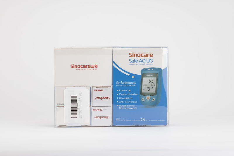 Uric Acid Meter, Blood Glucose Monitor, Uric Acid Self Measuring Kit, Sugar Meter With Test Strips, Blood Glucose, Uric Acid Test Strips, Lancets (Sinocare Safe Aq Ug) - NewNest Australia