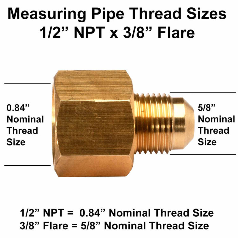 Celestial 3/8" Male Flare to 1/2" Female NPT Coupling, Brass Adapter for Outdoor Gas Fire Pits - NewNest Australia