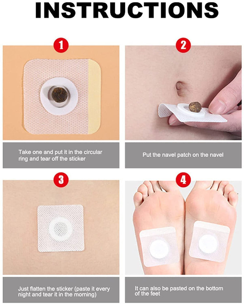 Pack of 60 Mugwort Navel Stickers, Natural Herbal Belly Stickers, Detox Plasters, Mugwort Navel Stickers, for Beer Belly, Belly Fat Waist, Bucket Waist 60PCS - NewNest Australia