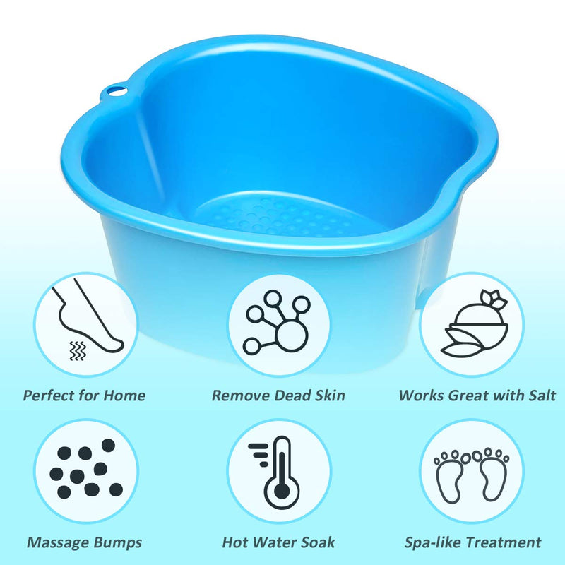 MitButy Large Foot Bath Spa Bowl for Home Use - Sturdy Plastic Foot Soak Basin for Pedicure, Relax, Detox and Massage - Foot Tub Get Rid of Callus, Cuticles, Dead Skin - Fits All Size - NewNest Australia