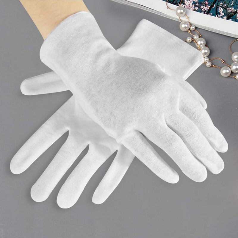 4 Pairs Moisturising Gloves and 4 Pairs Socks Nabance Moisturising Cotton Gloves Moisture Socks White Hand Gloves for Dry Hands Skin Care and Foot Spa(8 pairs/16pcs) 16 Count (Pack of 1) - NewNest Australia