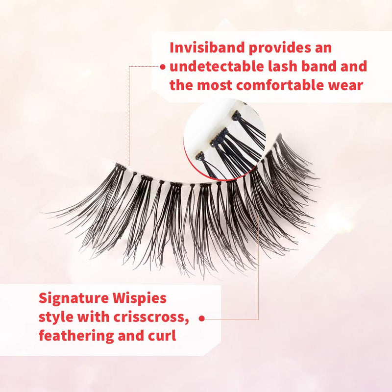 Ardell False Eyelashes Wispies 113 5 Pairs Multipack Black Medium Volume Extra Long Length Crisscross Feathering Curl Invisiband Comfortabel Wear Vegan-Friendly Cruelty-Free Eyelashes 10 Count (Pack of 1) - NewNest Australia