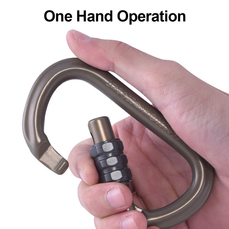 KAILAS 25KN Rock Climbing Carabiner Clip Heavy Duty Screw Gate Buckle Aluminium Ultra Studry Oval HCA Locking Carabiners - NewNest Australia
