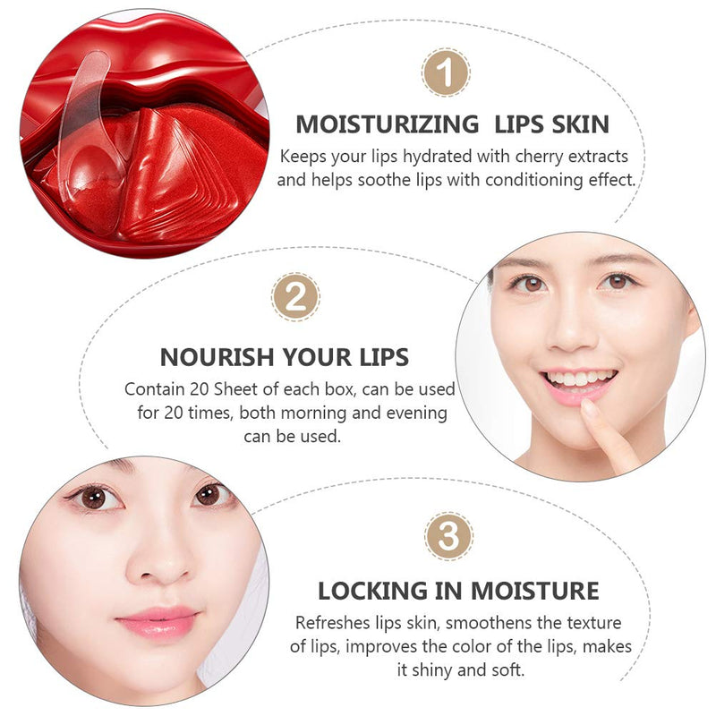 Healifty 40pcs Moisturer Gel Lip Mask Crystal Lip Mask Lip Plumper Mask Moisturizing Anti-Wrinkle Firms Hydrates Lips for Woman - NewNest Australia