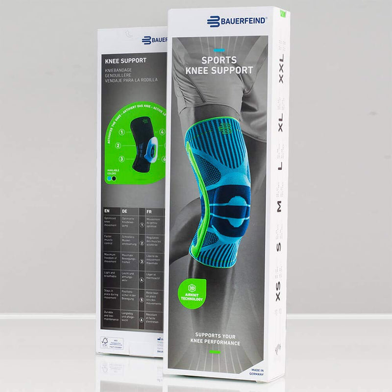 Bauerfeind,Bauerfeind Knee Support Unisex Knee Support, 1 Sports Knee Support For Jogging And Football, Knee Brace With Silicone Ring After Tear / Meniscus Tear, Right & Left - NewNest Australia