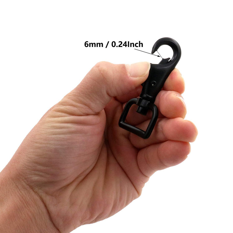 BIKICOCO 1'' Swivel Trigger Tilt & Bump Thumb Knob Bolt Snap Hook Lobster Claw Clasp Spring Loaded Clip, Black - Pack of 10 Black x 10 Pcs - NewNest Australia