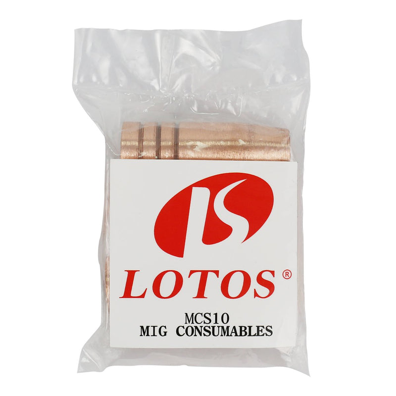 Lotos MCS10 MIG TORCH CONSUMABLES 10PC NOZZLES AND CONTACT TIPS FOR Lotos MIG175 AND Lotos MIG140 Welder - NewNest Australia