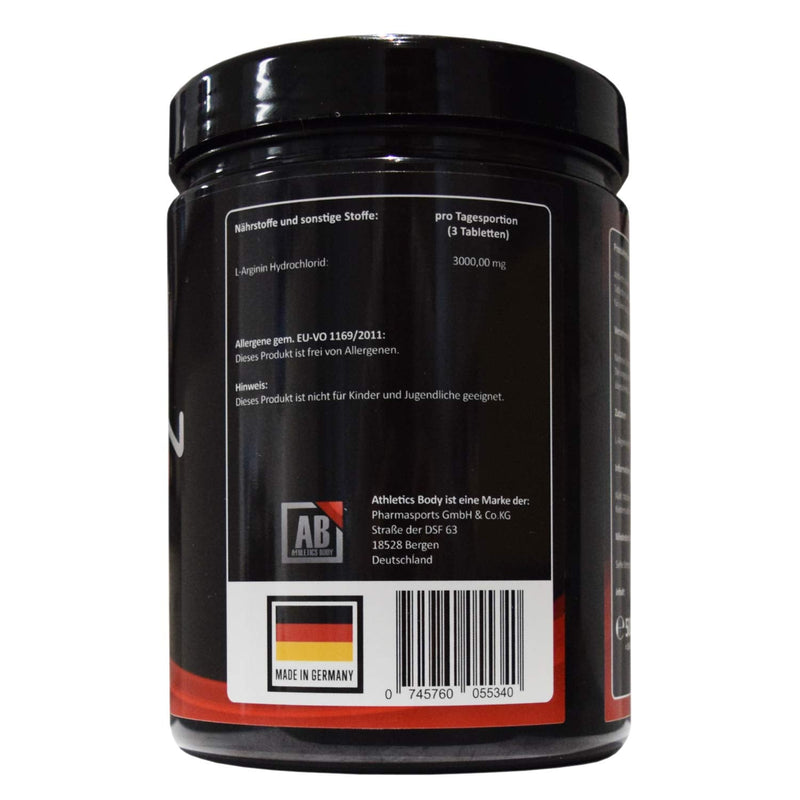 L Arginine 6000 - per serving 6000mg Arginine - per tablet 1000mg Arginine - 500 tablets - Premium Grade - - NewNest Australia