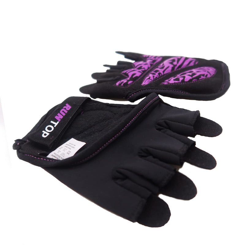 RUNTOP Workout Grip Gloves Cross Training WODS Fitness Gym Yoga Exercise Weight Lifting Powerlifting Bodybuilding Hand Palm Protect Men Women Pink (New Version) Small - NewNest Australia