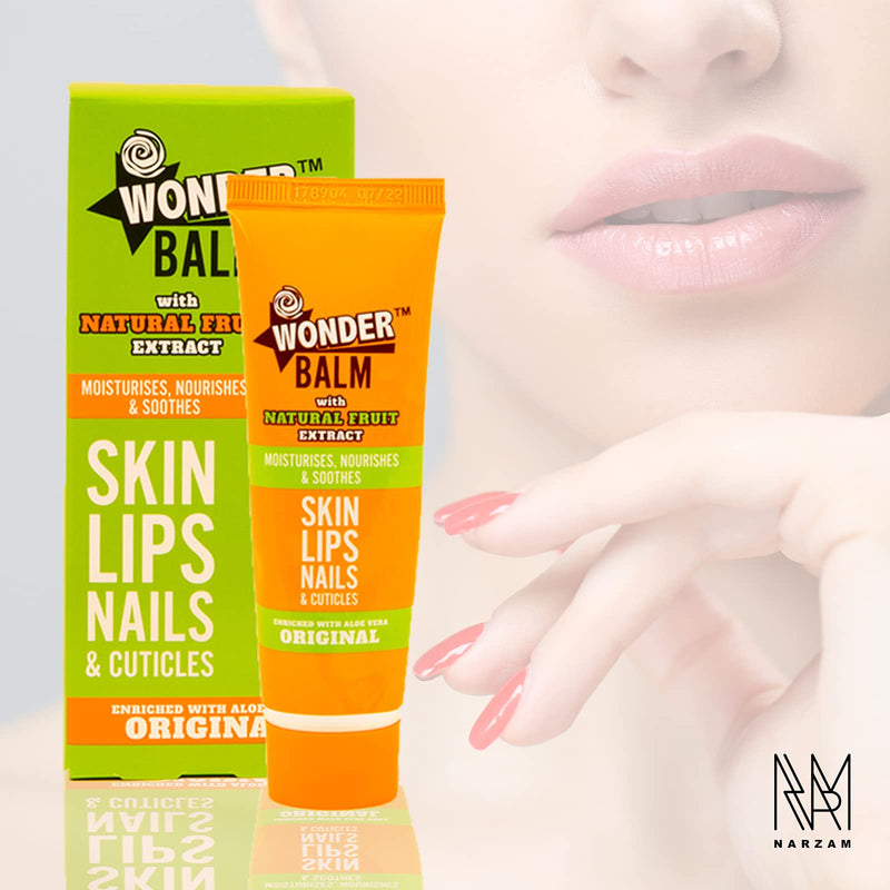 Narzam Lip Balm Gift Set For Dry Lips, Working Hands, Chipped Nails, Cracked Skin by Wonder Balm Enriched with Aloe Vera, Shea Butter (4 Pack Collection) - NewNest Australia