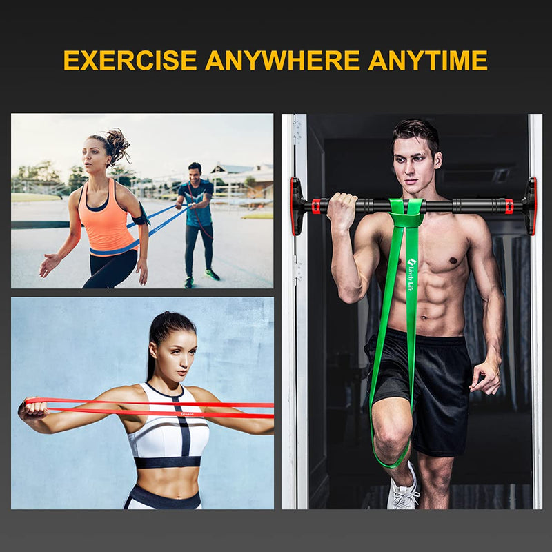 Lively Life Long Resistance Band Pull Up Band, Heavy Fitness Exercise Band for Men Women, Home Workout Resistance Bands for Yoga, Pilates, Crossfit, Assisted Pull Ups, Stretching Strength Red - NewNest Australia