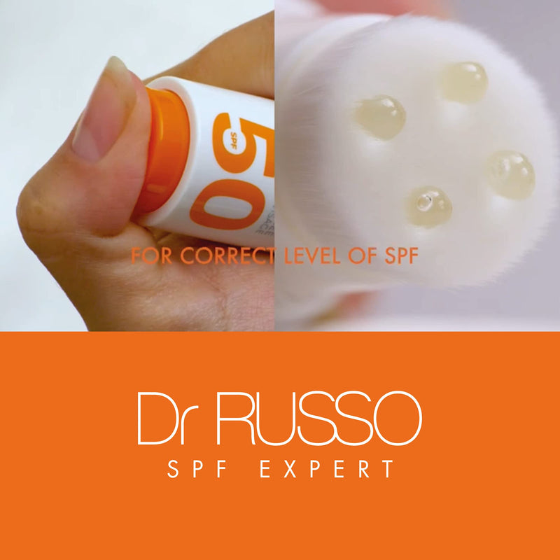 Dr Russo SPF Expert Invisible Face Gel with Click Brush applicator, SPF 30 Sunscreen, UVA + UVB, PA ++++, Long Lasting Protection (up to 12 hrs), 15ml - NewNest Australia