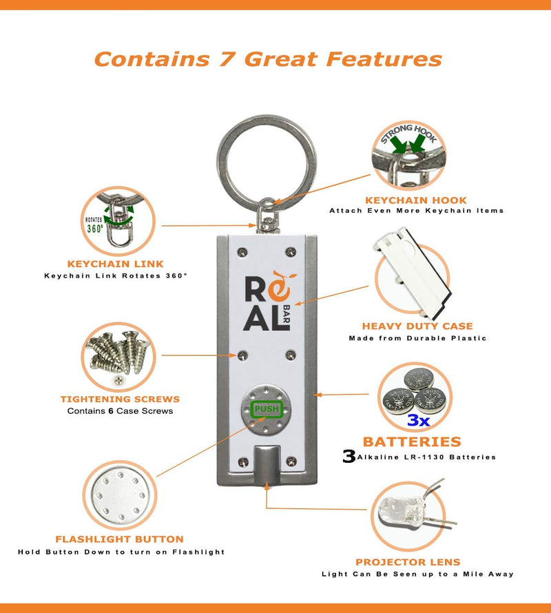 Fermalife/Organic Realbar - Mini LED Keychain Flashlights 5-500 Pack (5) - NewNest Australia