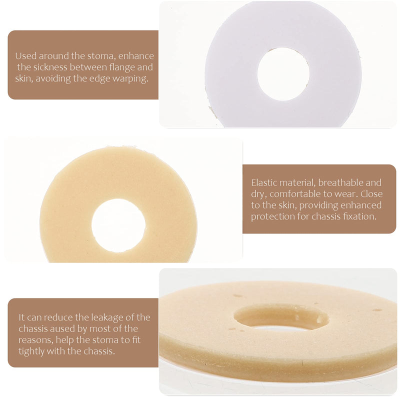 Healifty 4mm Ostomy Seal Ring Professional Moldable Ostomy Stoma Barrier No Leak Ostomy Ring Extender Urostomy Bag Ring for Home Shop 5x5x0.4cm - NewNest Australia