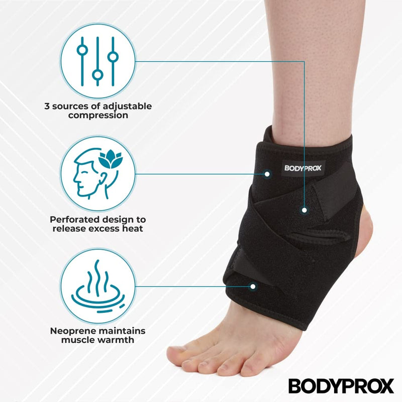 Bodyprox Ankle Brace Breathable Neoprene Sleeve Adjustable Swelling - NewNest Australia