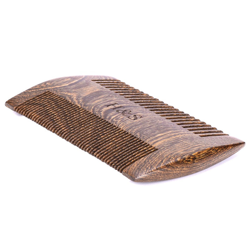 H&S Double-sided beard comb - antistatic and made of wood - beard comb for travel or on the go - wooden comb for styling or applying oils - NewNest Australia