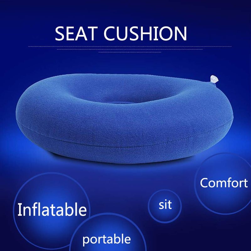 Seat Cushions Inflatable Seat Cushion Pillow Ring Cushion Doughnut Reduce Pressure on The User's Sciatic Nerve for Everyone (38x38) Polyester Blue - NewNest Australia