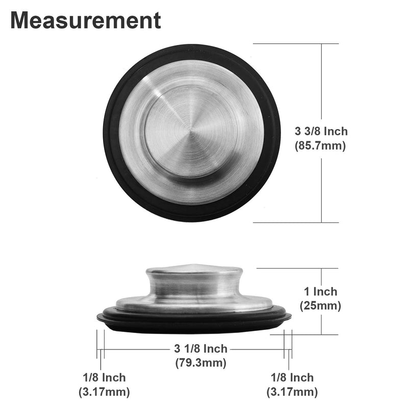 3 3/8 inch (8.57Cm) - Kitchen Sink Stopper Stainless Steel Garbage Disposal Plug Fits Standard Kitchen Drain size of 3 1/2 Inch (3.5 Inch) Diameter - NewNest Australia