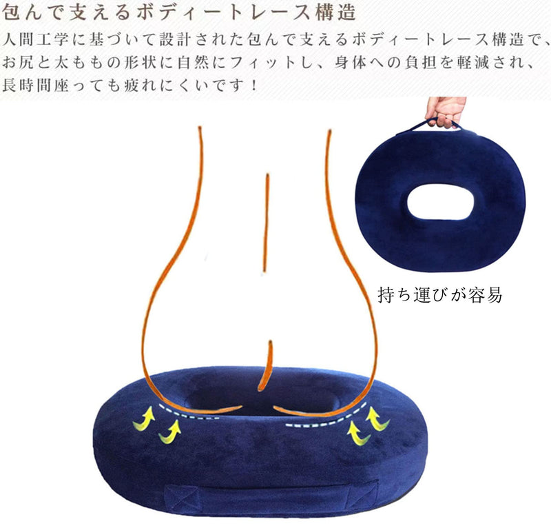 Ecosafeter Orthopedic Ring Memory Foam Cushion - Donut Cushion for Relief of Haemorrhoids and Piles, Coccyx Pain, Suitable for Wheelchair, Car Seat, Office Or Outdoor Grey - NewNest Australia