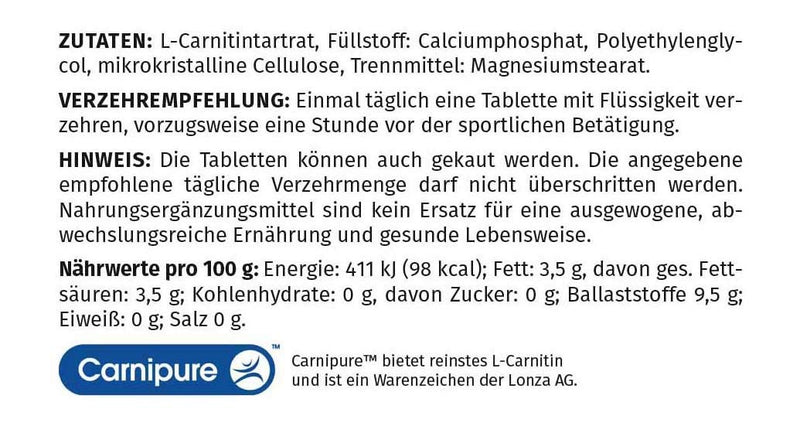 Megamax L Carnitine 1000 mg Tablets Pack of 60 - NewNest Australia