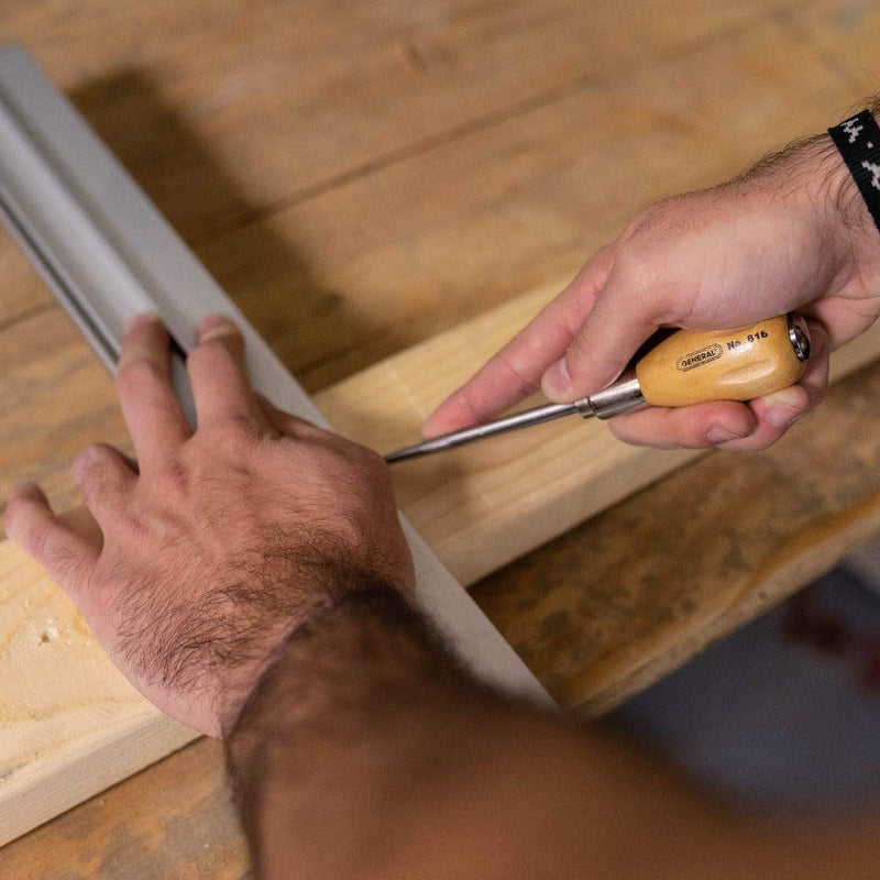 General Tools Scratch Awl Tool with Hardwood Handle - Scribe, Layout Work, & Piercing Wood - Alloy Steel Blade 1 - NewNest Australia