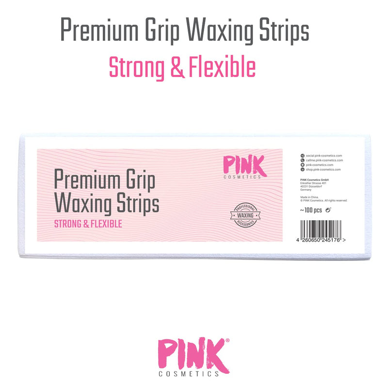 Pink Cosmetics Professional Quality Non-Woven Strips (Pack Of 100) For Wax And Sugarpaste - High Adhesion For Waxing And Sugaring - Does Not Tear During Hair Removal - NewNest Australia