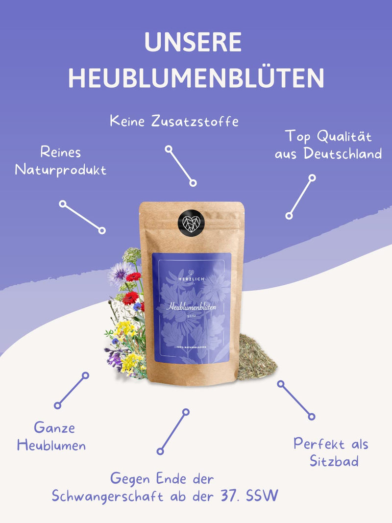 Hay Flowers - Hay Flower Flowers For Hay Flowers Sitting Bath Pregnancy - Hay Flower Bath, Bath Tea, Wrap And Pads - For Birth Preparation, Warm Nature (100 G) - NewNest Australia