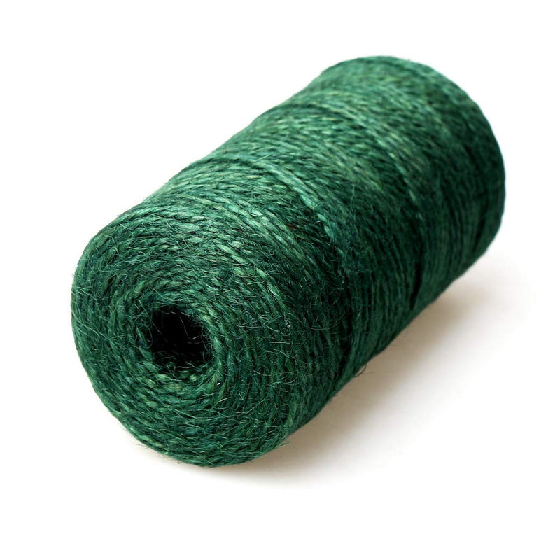 656 Feet Green Garden Twine, Natural Jute Twine Green String Heavy Duty Jute Rope String for Craft Gardening Floristry Bundling Gift Wrapping (328Feet/Roll) - NewNest Australia