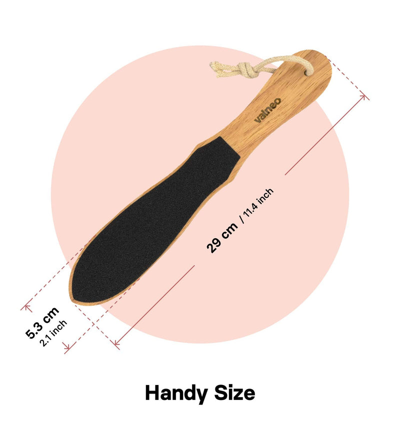 Valneo Hard Skin Remover Foot File for Men & Women - Foot Scraper with Natural Rubber & Wood Handle - Dead Skin & Callus Remover for Soft and Delicate Feet Rubber Wood - NewNest Australia