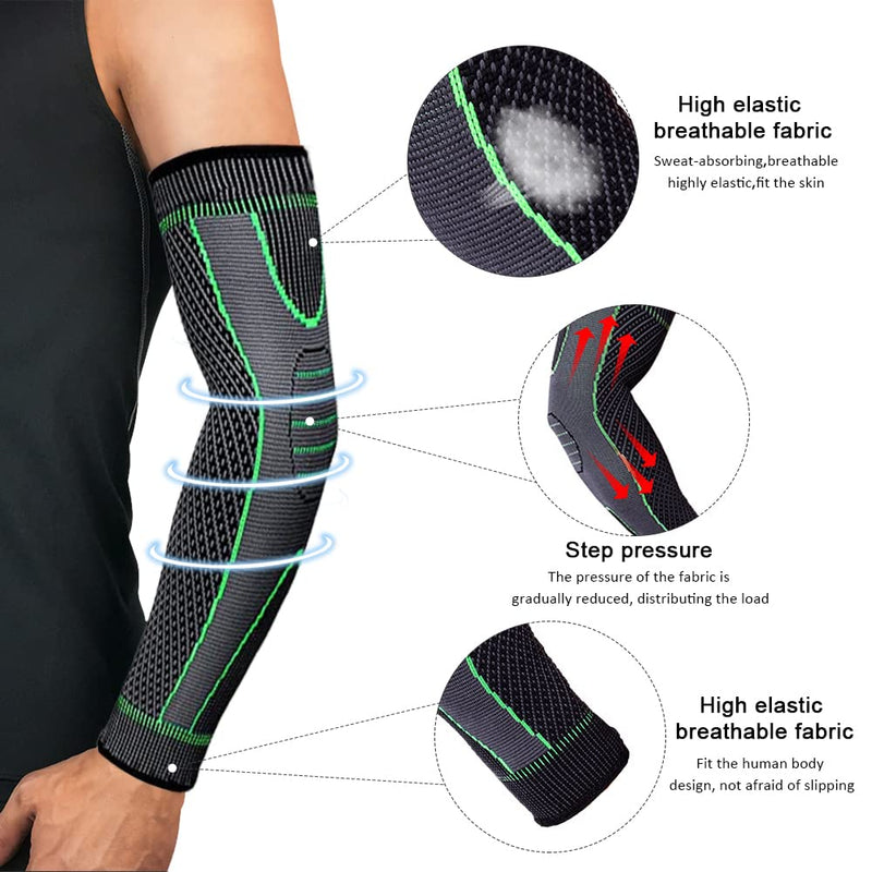 Elbow Brace Men & Women, Pack Of 2 Arm Protection Elbow Bandage Tennis Elbow Non-Slip Compression Cuffs Sports Bandage Elbow Support For Tennis Elbow, Arthritis, Fitness (Xl) - NewNest Australia