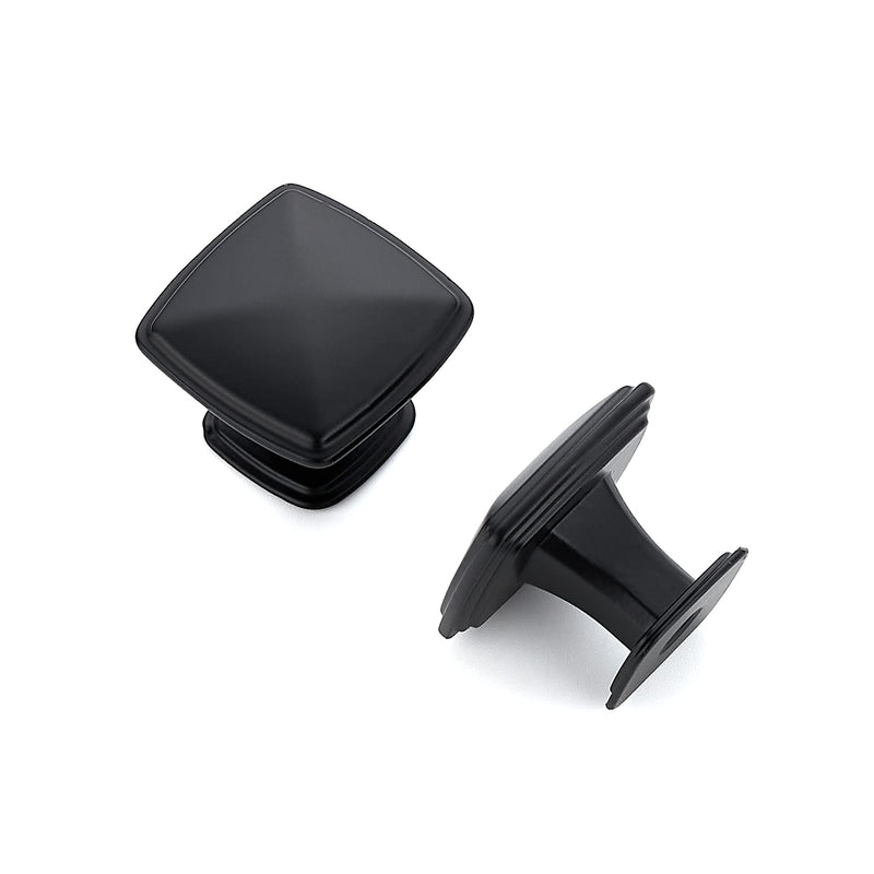 Ravinte 5 Pack Matte Black Kitchen Cabinet Square Knob Single Hole Cabinet Hardware for Dresser Drawer Cabinet Pulls Drawer Knobs Cabinet Knobs - NewNest Australia