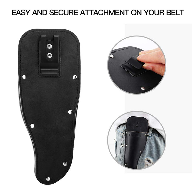 Housolution Garden Pruner Sheath, Premium PU Leather Holster Protective Case Cover Scabbard for Gardening Pruning Shears Scissor - Black - NewNest Australia