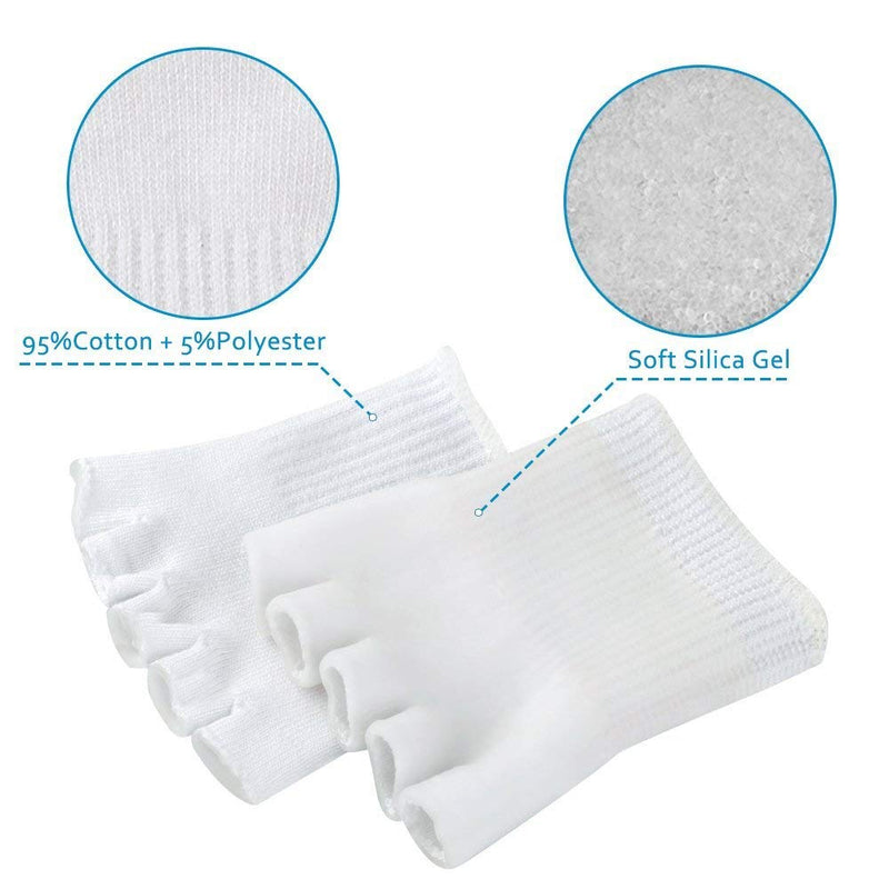 Pedimend Gel-Lined Compression Toe Separating Socks (1PAIR - 2PCS) | Toe Alignment Socks | Toe Separator Socks Relieves Ball of Foot Pain, Corns, Metatarsalgia, Overlapping Toes & Pinched Toes - NewNest Australia