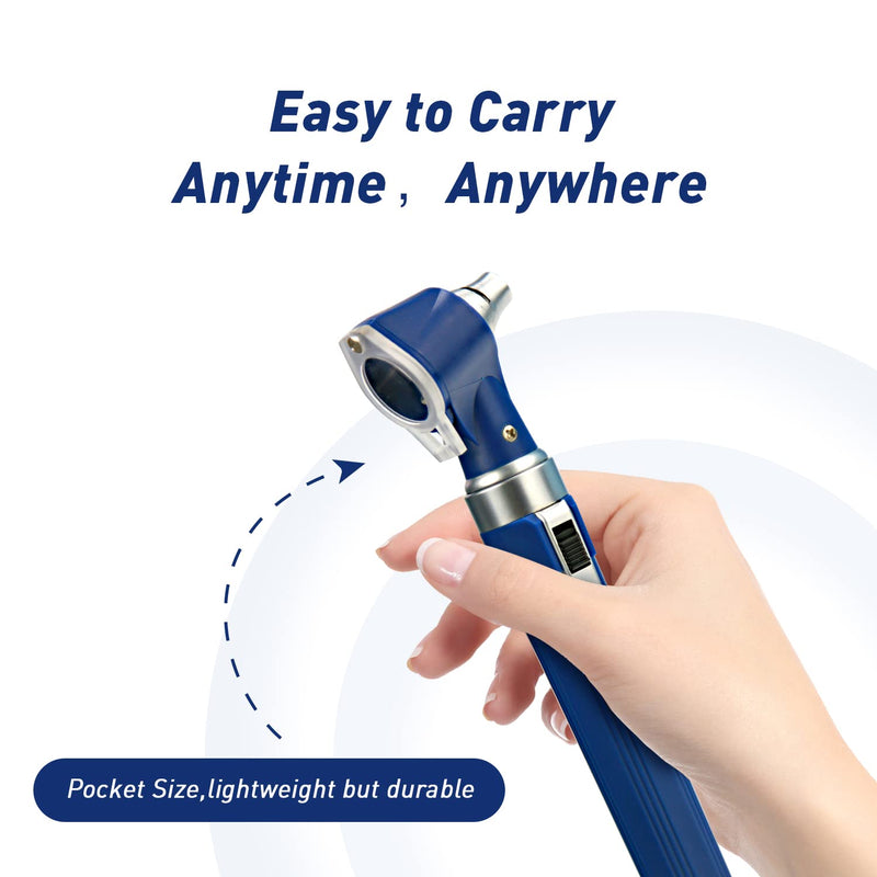 Scian Otoscope Kit - Ear Scope Otoscope With Led Light, 3X Magnification, 4 Speculum Tips Size, Lightweight Diagnostic Ear Care Tool For Children, Adults, Dogs, Home Use (Blue) - NewNest Australia