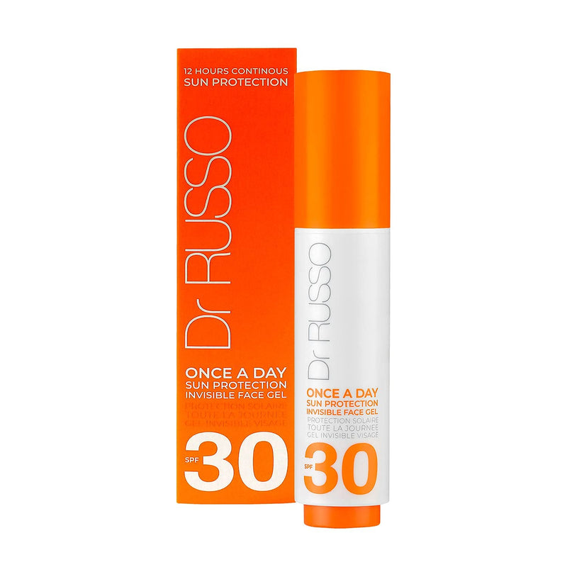 Dr Russo SPF Expert Invisible Face Gel with Click Brush applicator, SPF 30 Sunscreen, UVA + UVB, PA ++++, Long Lasting Protection (up to 12 hrs), 15ml - NewNest Australia