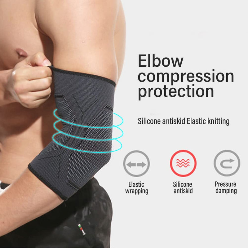 Tofbs Elbow Brace, 1 Pair, Elbow Support For Men Women, Elastic Compression Elbow For Tennis Elbow, Golfer'S Elbow, Weightlifting, Bodybuilding, Arthritis, Tendonitis (Black, L) - NewNest Australia