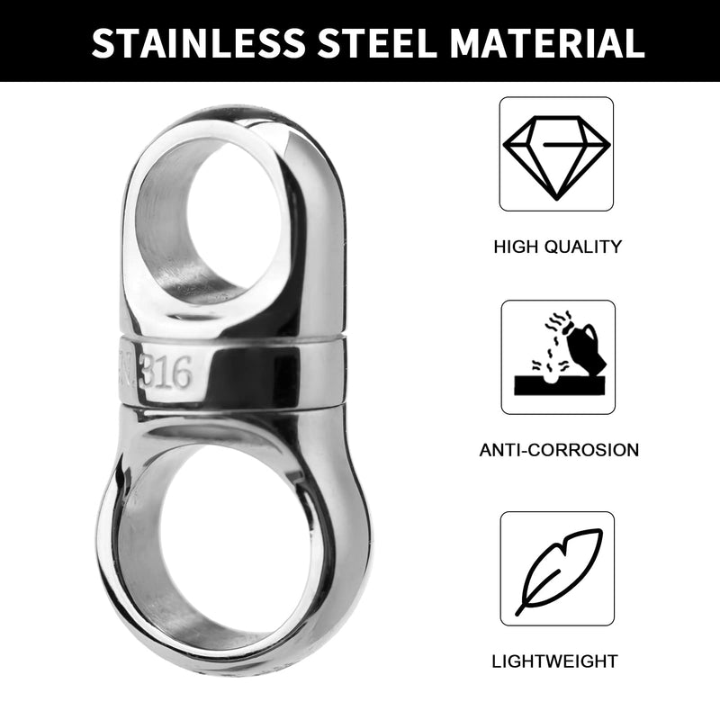 TISUR Swivel Key Rings for Keychains, 360°Rotatable Key Chain Rings for Keys, DIY Crafts Jewelry Making Connector Project Accessories (Polished-2 Pack) Polished-2 Pack - NewNest Australia