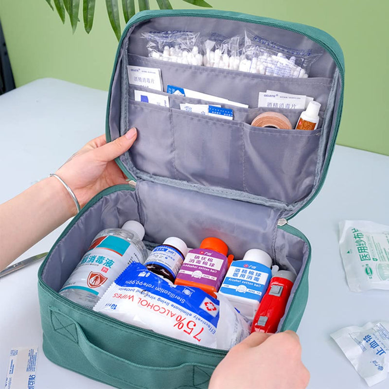 Medical Bag, Travel Pharmacy Bag, Large Capacity First Aid Bag, Portable Waterproof Medicine Storage Bag, Medicine Bag For Home, Office, Travel (Green), Green - NewNest Australia