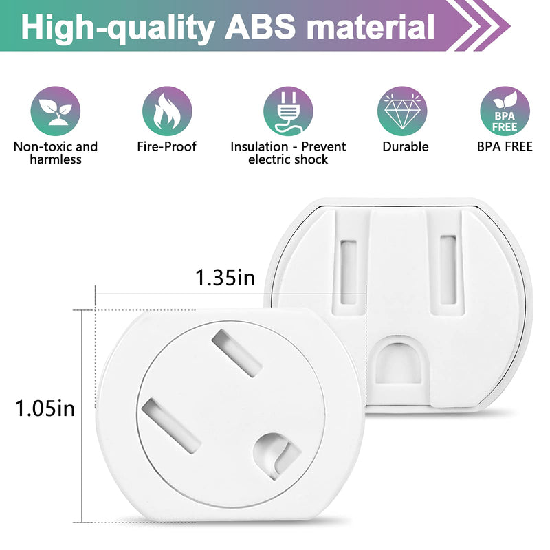 Outlet Covers (28 Pack) Self-Closing Child Proof Socket Covers 3-Prong Swivel Outlet Plug Covers Upgraded Adhesive Installation Comes with Extra Sticker Electrical Outlet Protectors for Baby - NewNest Australia