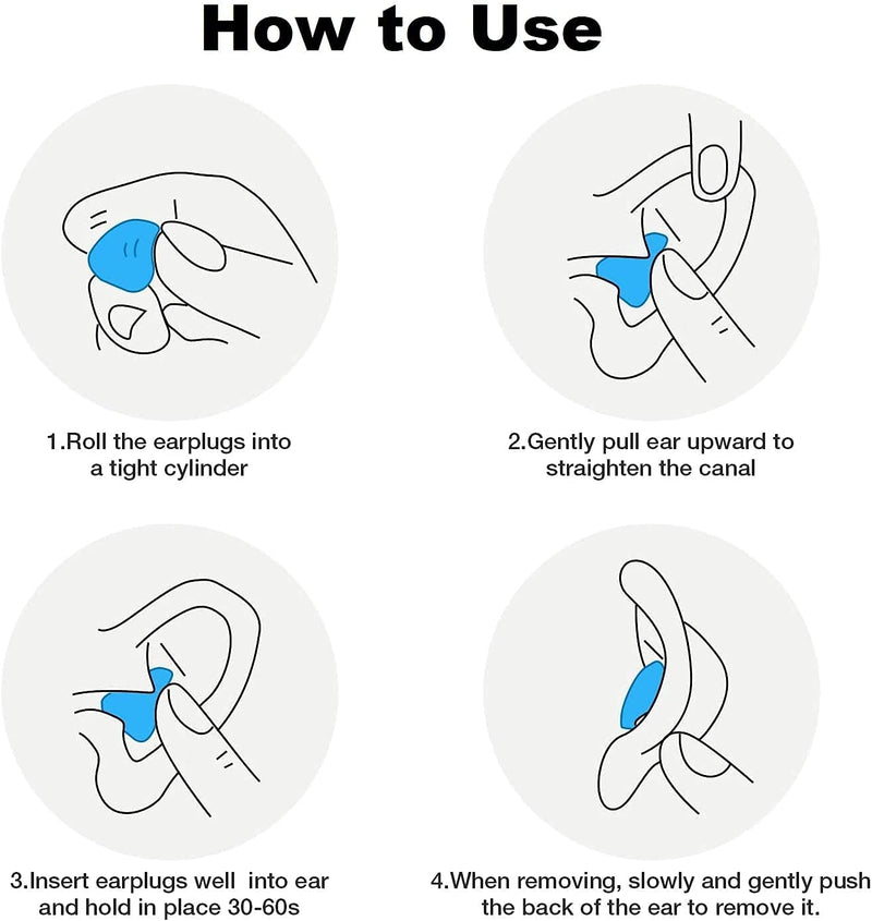 Silicone Ear Plugs for Sleeping Custom Fit Noise Reduction Reusable Super Soft Silicone Earplugs for Snoring, Swimming, Travel, Concerts, Work, Studying, Loud Noise - The Earplug for Sleep - NewNest Australia