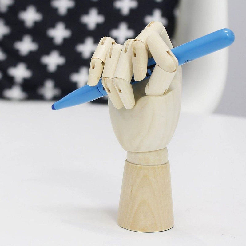 Juvale Wood Hand Model 7", Mannequin with Flexible Wooden Fingers for Drawing, Art Supplies - NewNest Australia