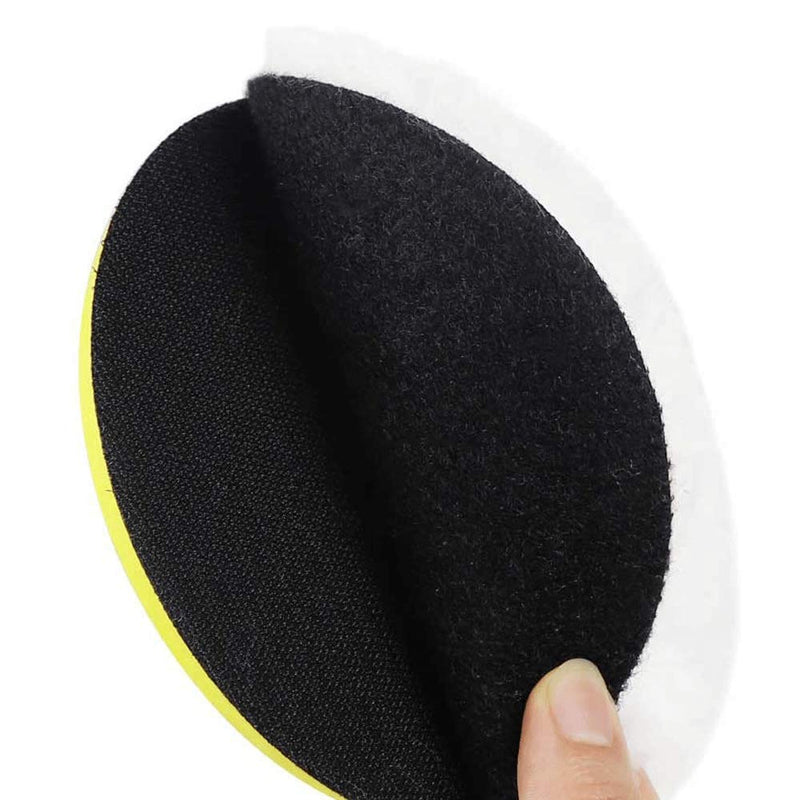 IPELY 6 Pcs 6 Inch Wool Polishing Buffing Pad Polishing Buffing Wheel for Drill Buffer Attachment with M14 Drill Adapter - NewNest Australia