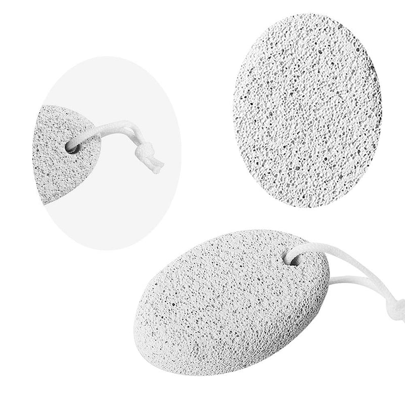 Pumice Stone 2Pcs, Natural Lava Foot File Pumice Stone for feet/Hands/Body Scrubber Hard Skin Callus Remover White - NewNest Australia