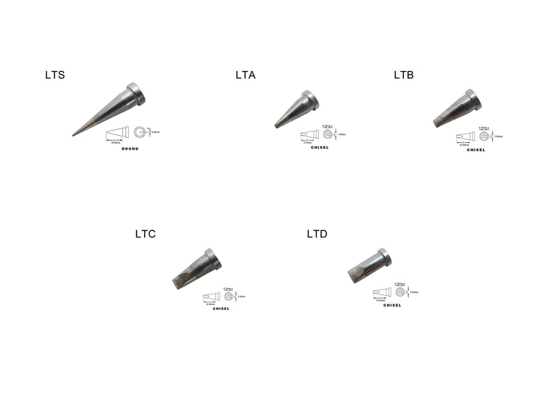 5 PCS Weller LT Replacement Soldering Tips for WP80, WSP80, WSFP8 WD1000,WD2000,WSD81,WS81,WSF81D8,WS81D5 Solder Iron Handle Tip, LTS/A/B/C/D (Brand"AiCE Tls") - NewNest Australia