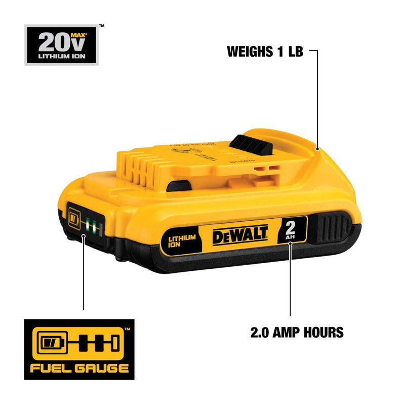 DEWALT 20V MAX Battery, Compact 2.0Ah (DCB203) - NewNest Australia